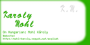 karoly mohl business card
